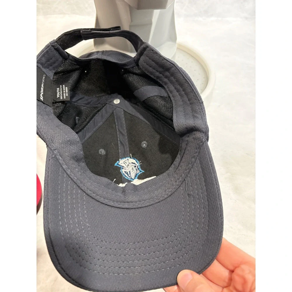 Sport-Tek Dakota State Trojans Youth Baseball Hat Gray Adjustable Mesh‎ Cap